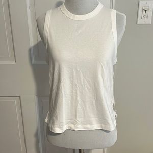 New lululemon white classic fit cotton blend tank